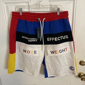 New NWT Effectus Mens Clothing Sweats  Shorts Red/white/blue Int Supply Size XL